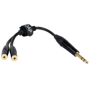 Dap FLA5 – male stereo jack to 2 female stereo mini-jack 0.3 m, black 0,3 m, nero