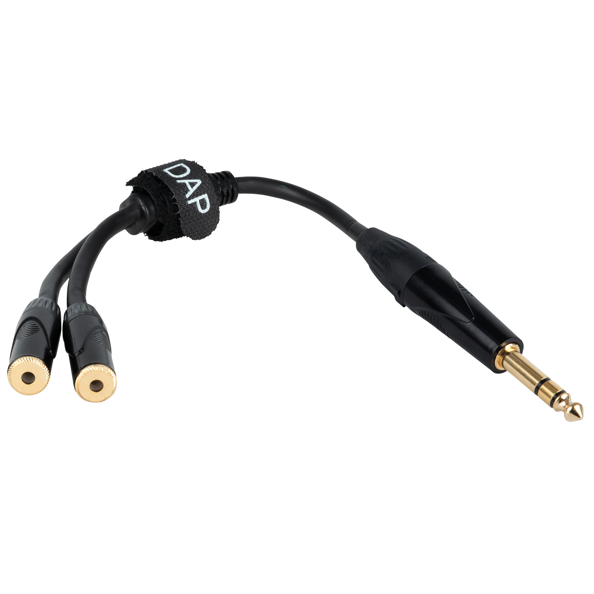 Dap FLA5 – male stereo jack to 2 female stereo mini-jack 0.3 m, black 0,3 m, nero