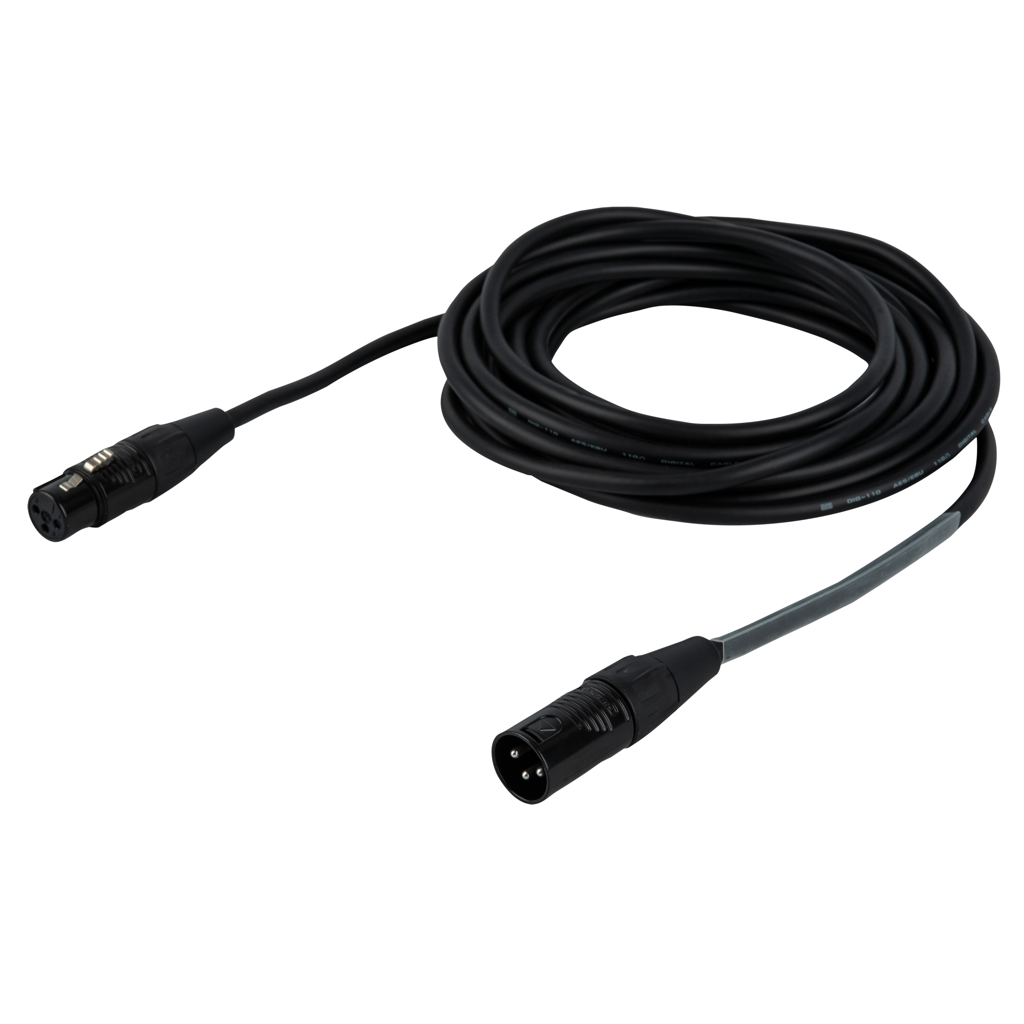 DAP FLR09 - DMX/AES-EBU XLR/M 3P to XLR/F 3P 10 m - Silver plated 10 m - placcato argento