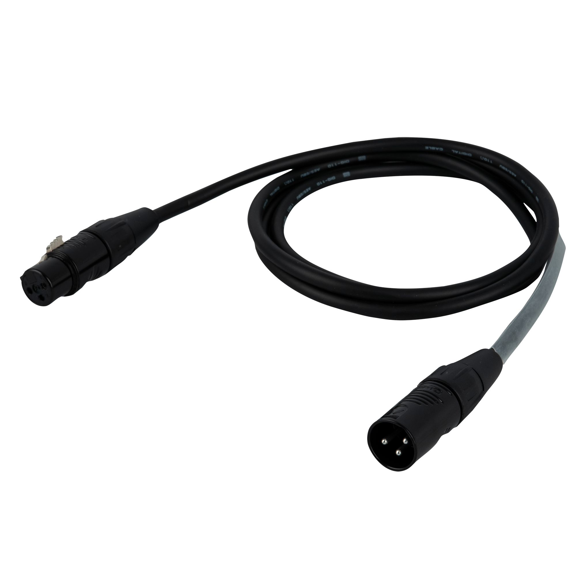 DAP FLR09 - DMX/AES-EBU XLR/M 3P to XLR/F 3P 0.75 m - Silver plated 0,75 m - placcato argento