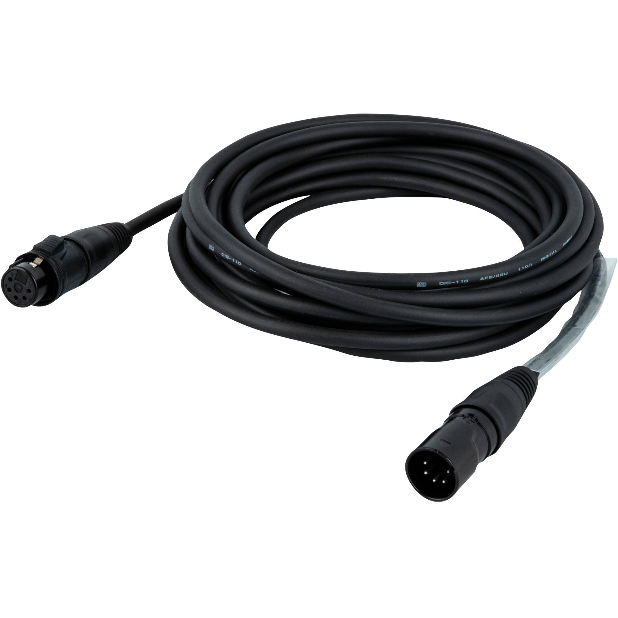 DAP FLR75 - IP65 DMX/AES-EBU XLR/M 5P to XLR/F 5P Rean RCX5 connectors 3 m 3 m
