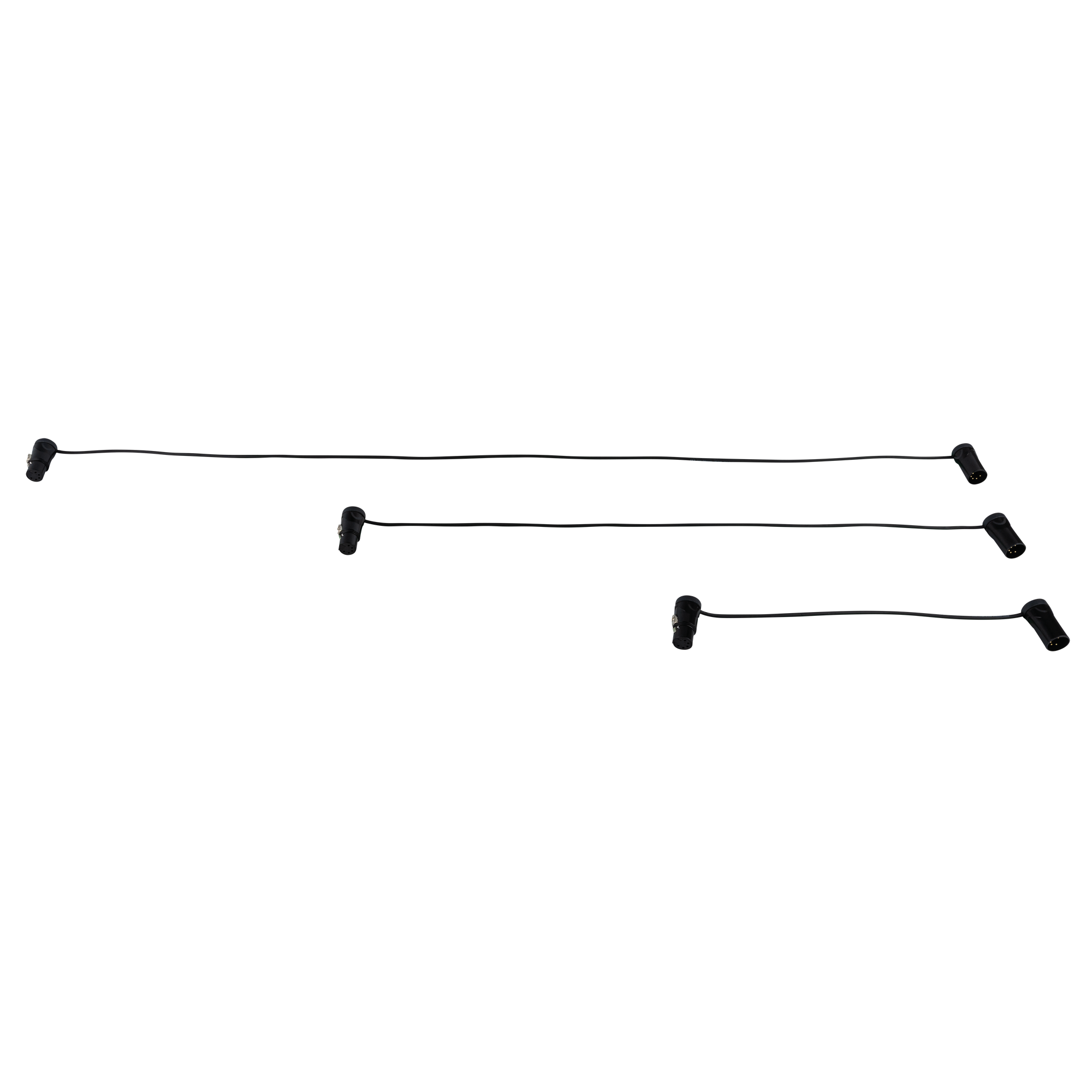 DAP FLX18 - bal. XLR/M 5P to XLR/F 5P Patch Cable 0.60 m Cavo patch XLR ultracompatto ad angolo retto - 60 cm