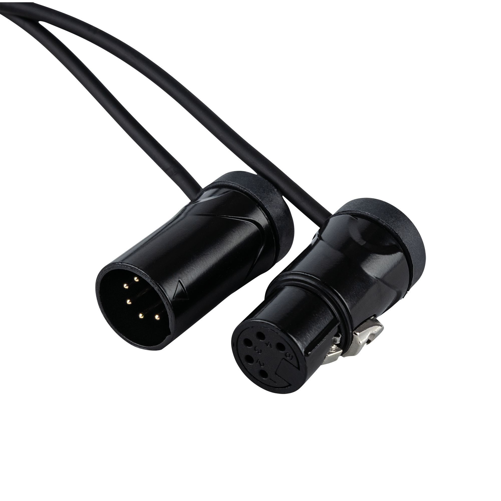 DAP FLX18 - bal. XLR/M 5P to XLR/F 5P Patch Cable 0.90 m Cavo patch XLR ultracompatto ad angolo retto - 90 cm