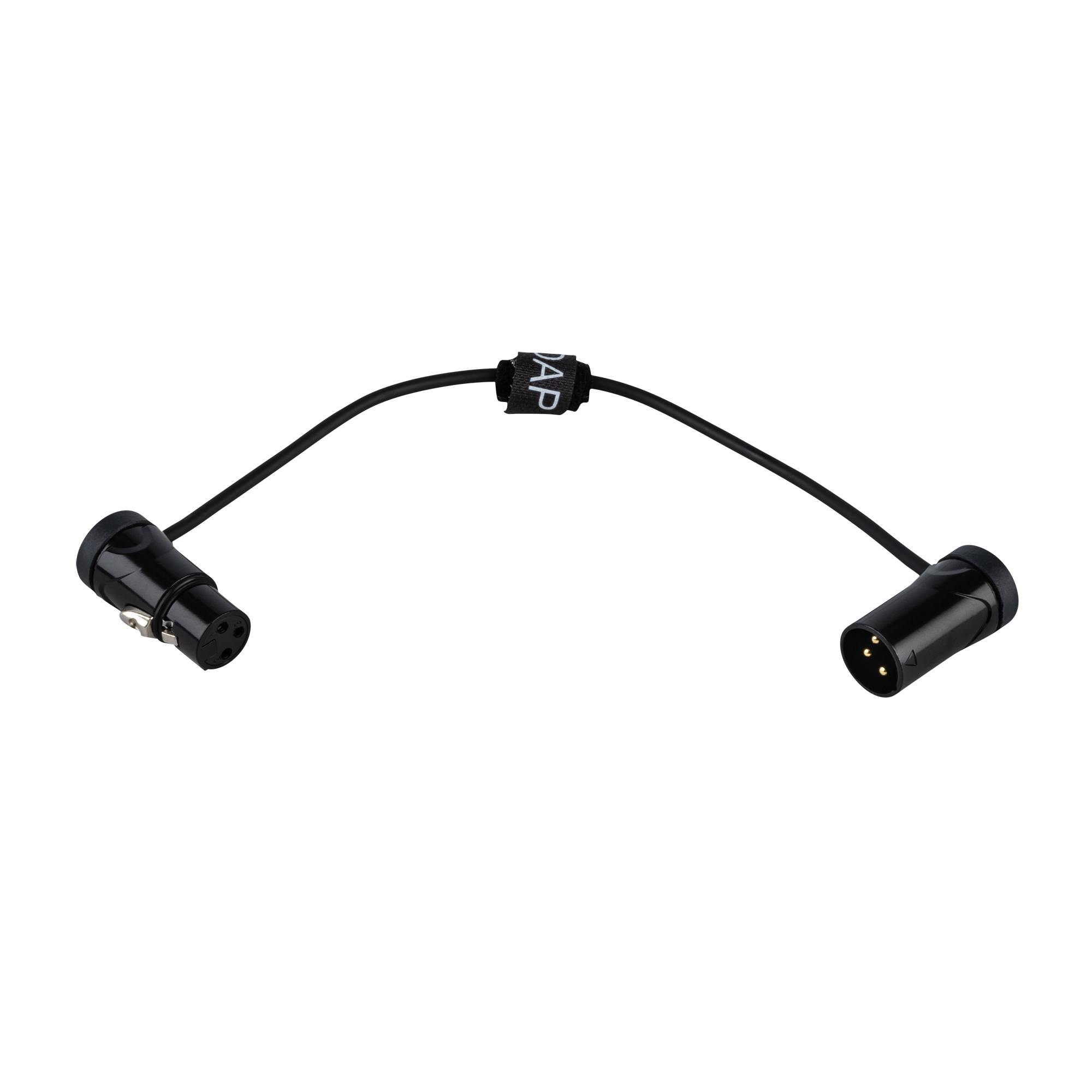 DAP FLX19 - bal. XLR/M 3P to XLR/F 3P Patch Cable 0.30 m Cavo patch XLR ultracompatto ad angolo retto - 30 cm