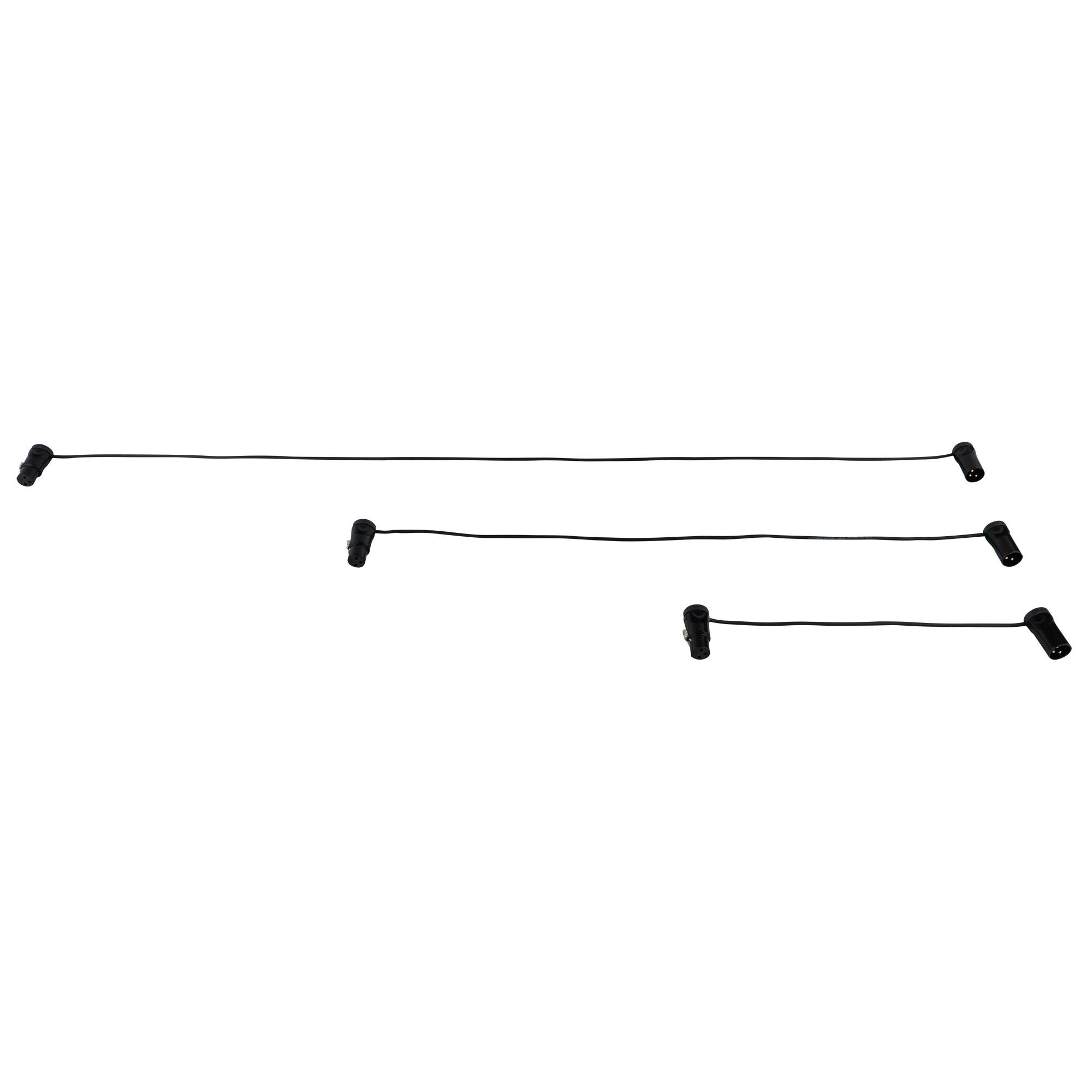 DAP FLX19 - bal. XLR/M 3P to XLR/F 3P Patch Cable 0.30 m Cavo patch XLR ultracompatto ad angolo retto - 30 cm