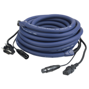 DAP FP04 - Schuko/XLR M - IEC/XLR F - DMX / Power 15 m 15 m - blu