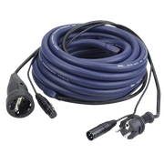 DAP FP05 - Schuko/XLR M - Schuko/XLR F - DMX / Power 20 m 20 m - blu
