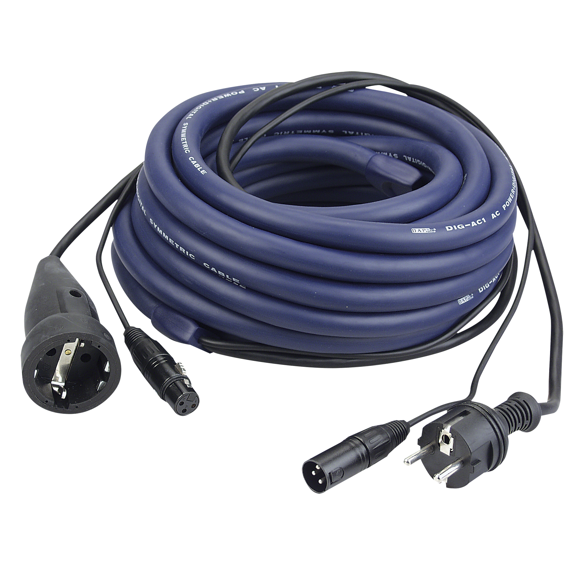 DAP FP05 - Schuko/XLR M - Schuko/XLR F - DMX / Power 6 m 6 m - blu