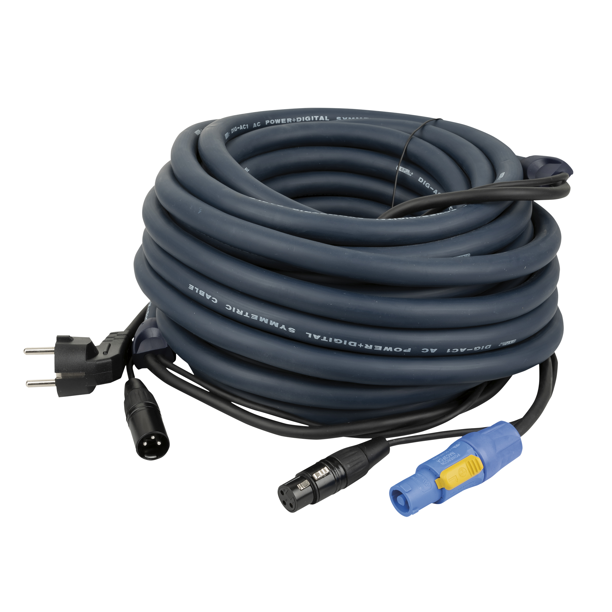 DAP FP06 - Schuko/XLR M - powerCON/XLR F - DMX / Power 10 m 10 m - blu