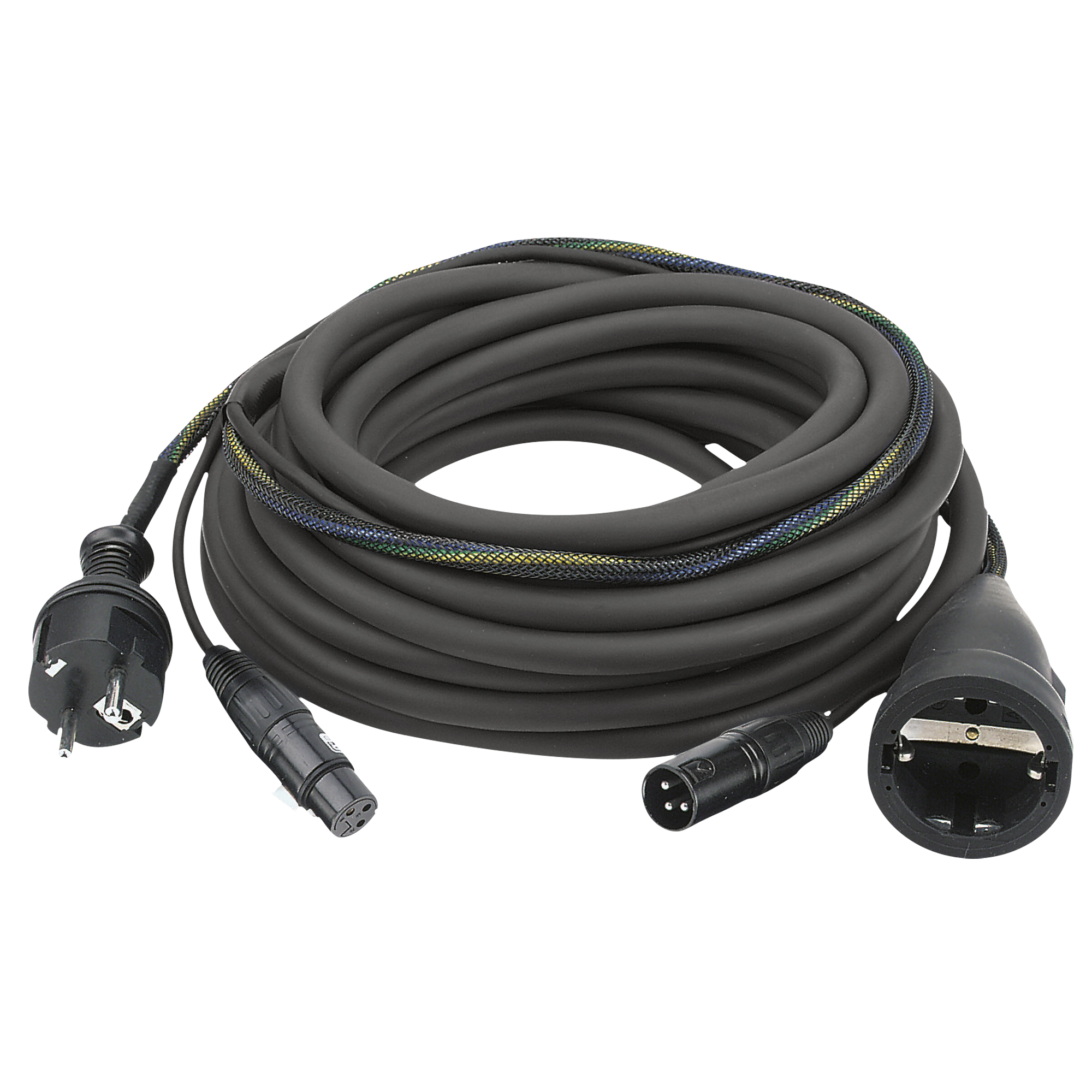 DAP FP09 - Schuko/XLR F - Schuko/XLR M - Audio / Power 10 m, Black 10 m - nero