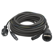 DAP FP09 - Schuko/XLR F - Schuko/XLR M - Audio / Power 15 m, Black 15 m - nero