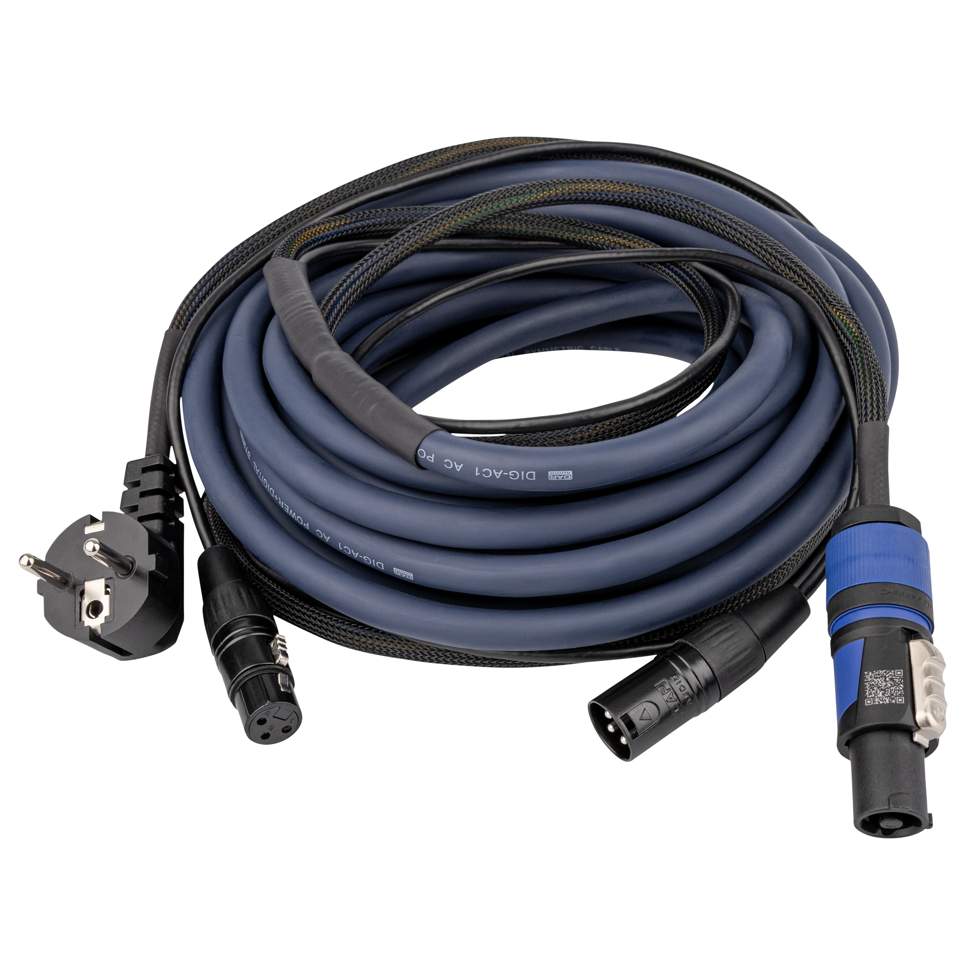 DAP FP10 - Schuko/XLR F - powerCON/XLR M - Audio / Power 10 m 10 m - blu