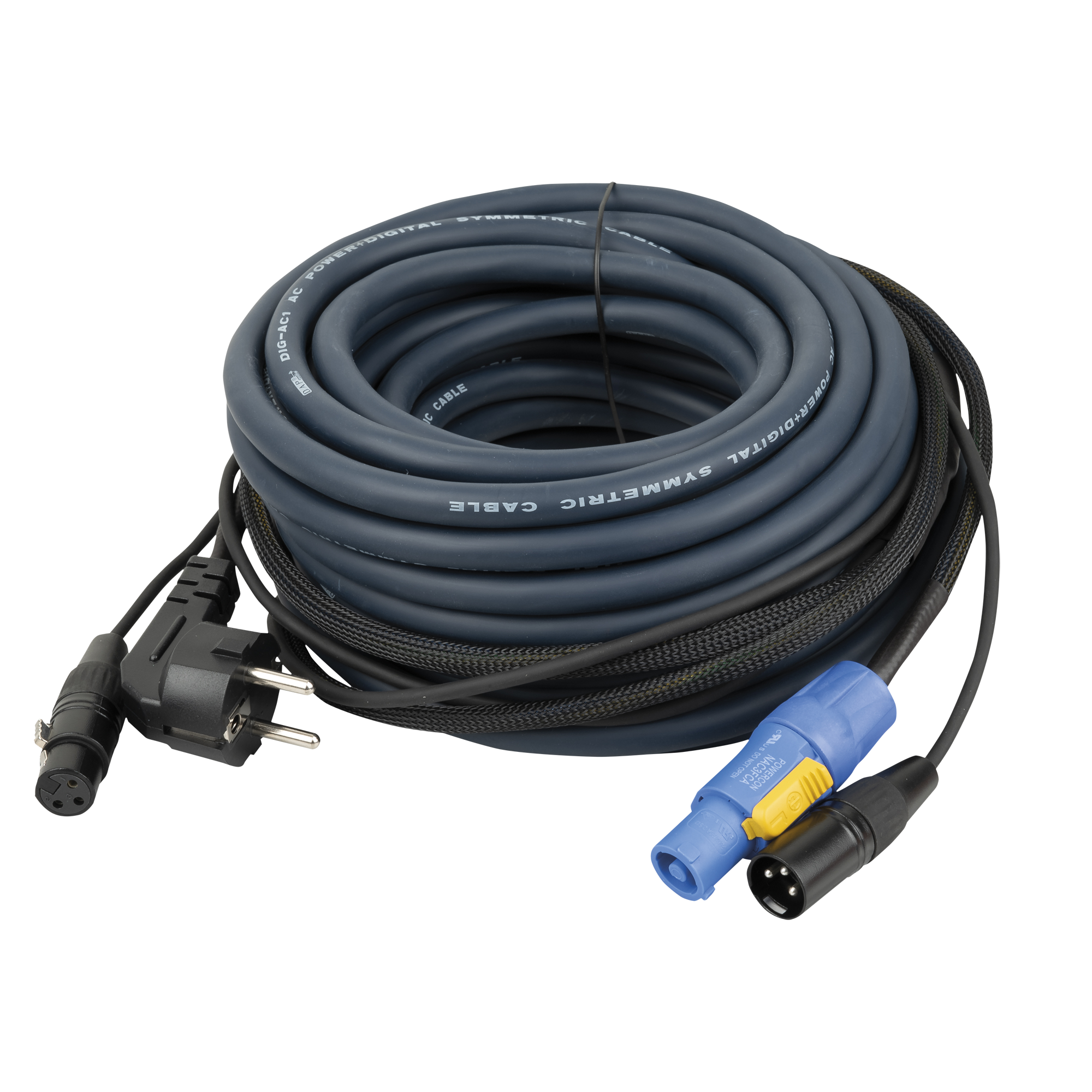 DAP FP10 - Schuko/XLR F - powerCON/XLR M - Audio / Power 20 m 20 m - blu