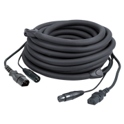 DAP FP12 - IEC/XLR M - IEC/XLR F - DMX / Power 1.5 m, Black 1,5 m - nero