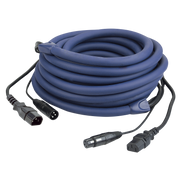 DAP FP12 - IEC/XLR M - IEC/XLR F - DMX / Power 3 m, Blue 3 m - blu