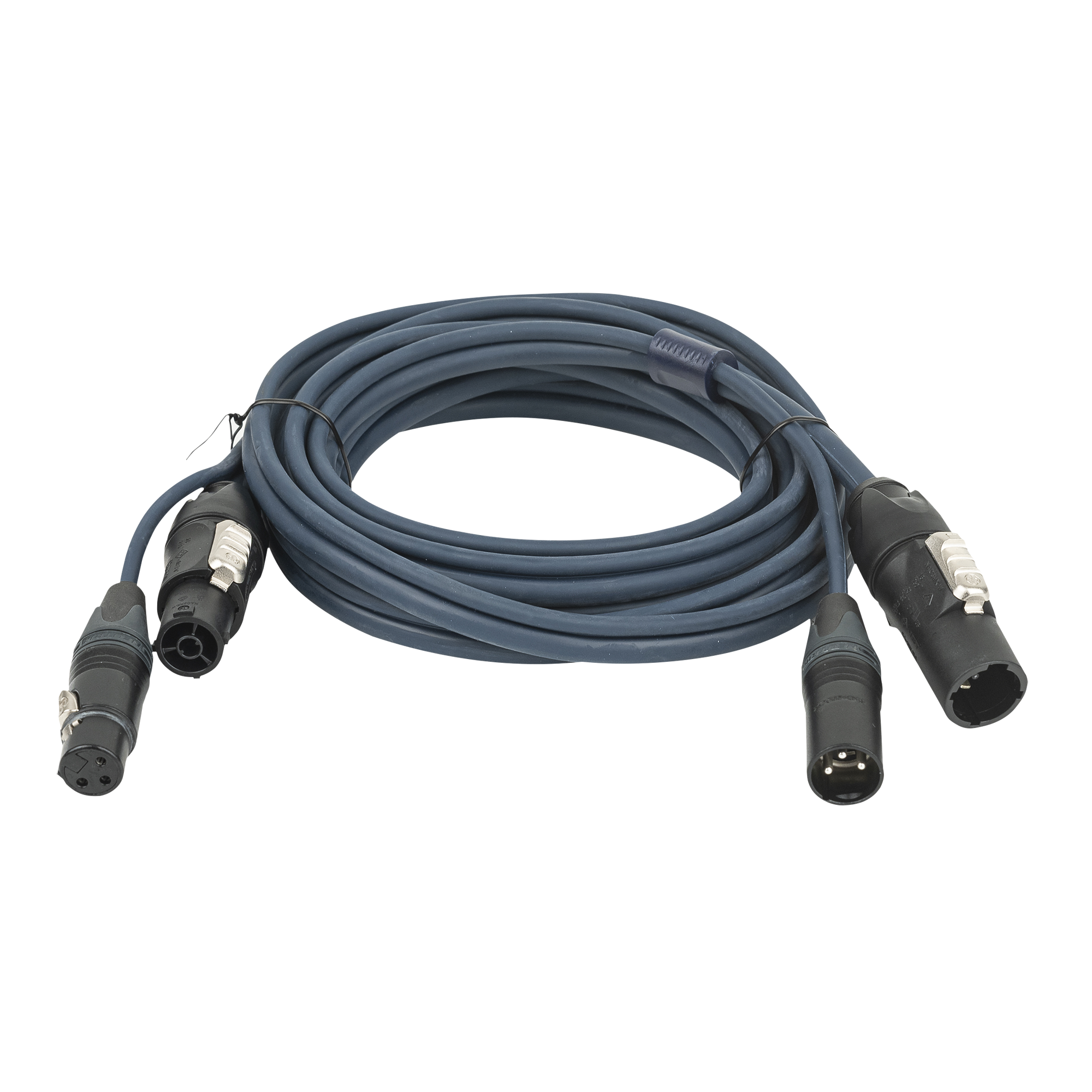DAP FP-13 Hybrid Cable - powerCON TRUE1 & 3-pin XLR - DMX / Power 10 m 10 m - blu