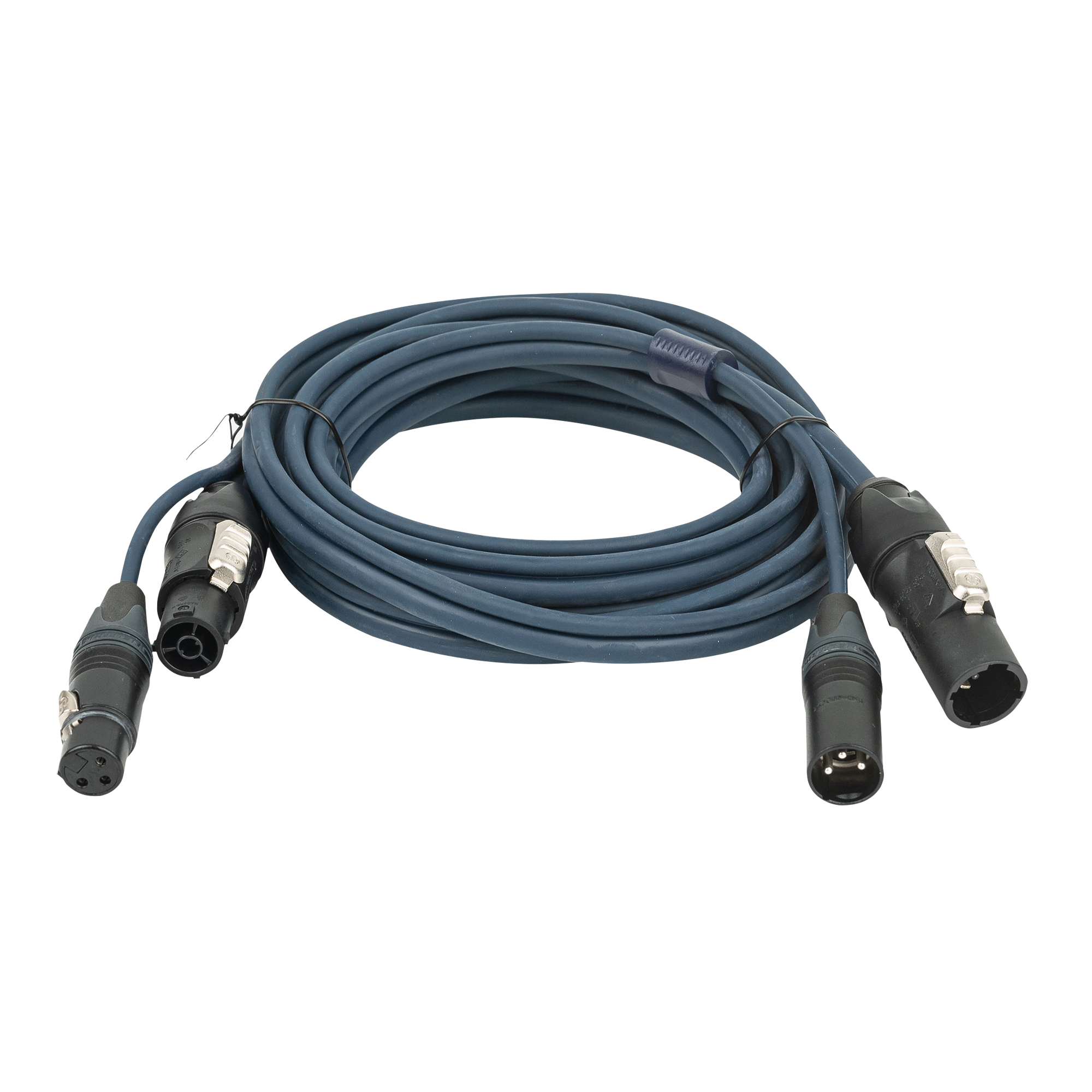 DAP FP-13 Hybrid Cable - powerCON TRUE1 & 3-pin XLR - DMX / Power 15 m 15 m - blu