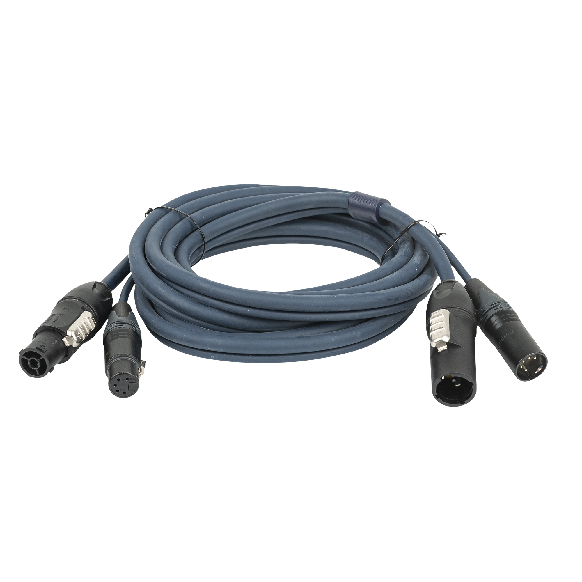 DAP FP-14 Hybrid Cable - powerCON TRUE1 & 5-pin XLR - DMX / Power 3 m 3 m - blu