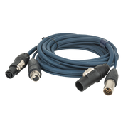 DAP FP-16 Hybrid Cable - powerCON TRUE1 & 5-pin XLR IP - DMX / Power 15 m 15 m - blu