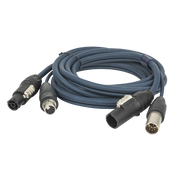 DAP FP-16 Hybrid Cable - powerCON TRUE1 & 5-pin XLR IP - DMX / Power 3 m 3 m - blu