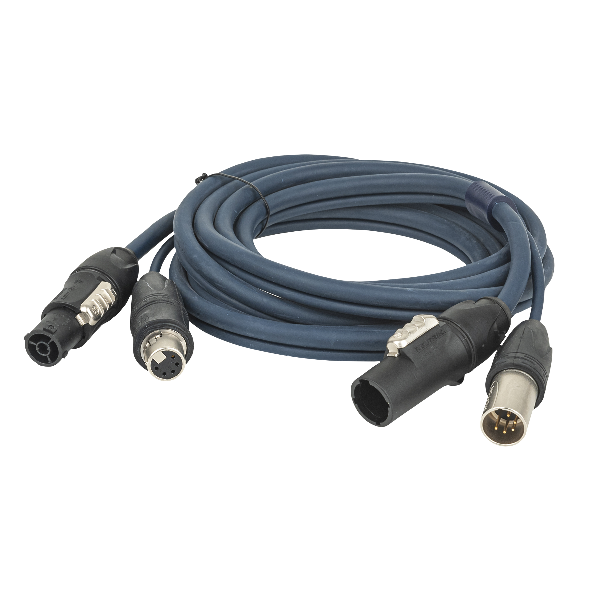 DAP FP-16 Hybrid Cable - powerCON TRUE1 & 5-pin XLR IP - DMX / Power 3 m 3 m - blu