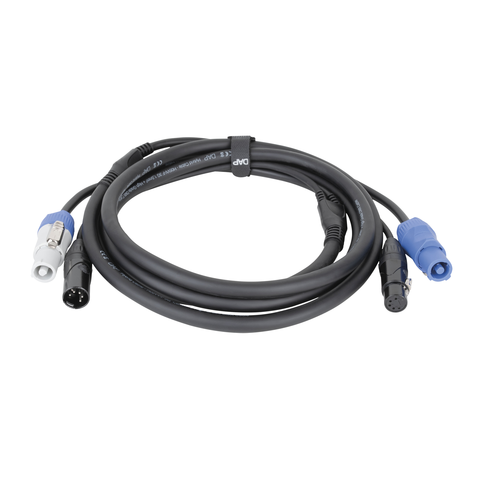 DAP FP21 Hybrid Cable - Power Pro & 5-pin XLR - DMX / Power 3 m 3 m - nero