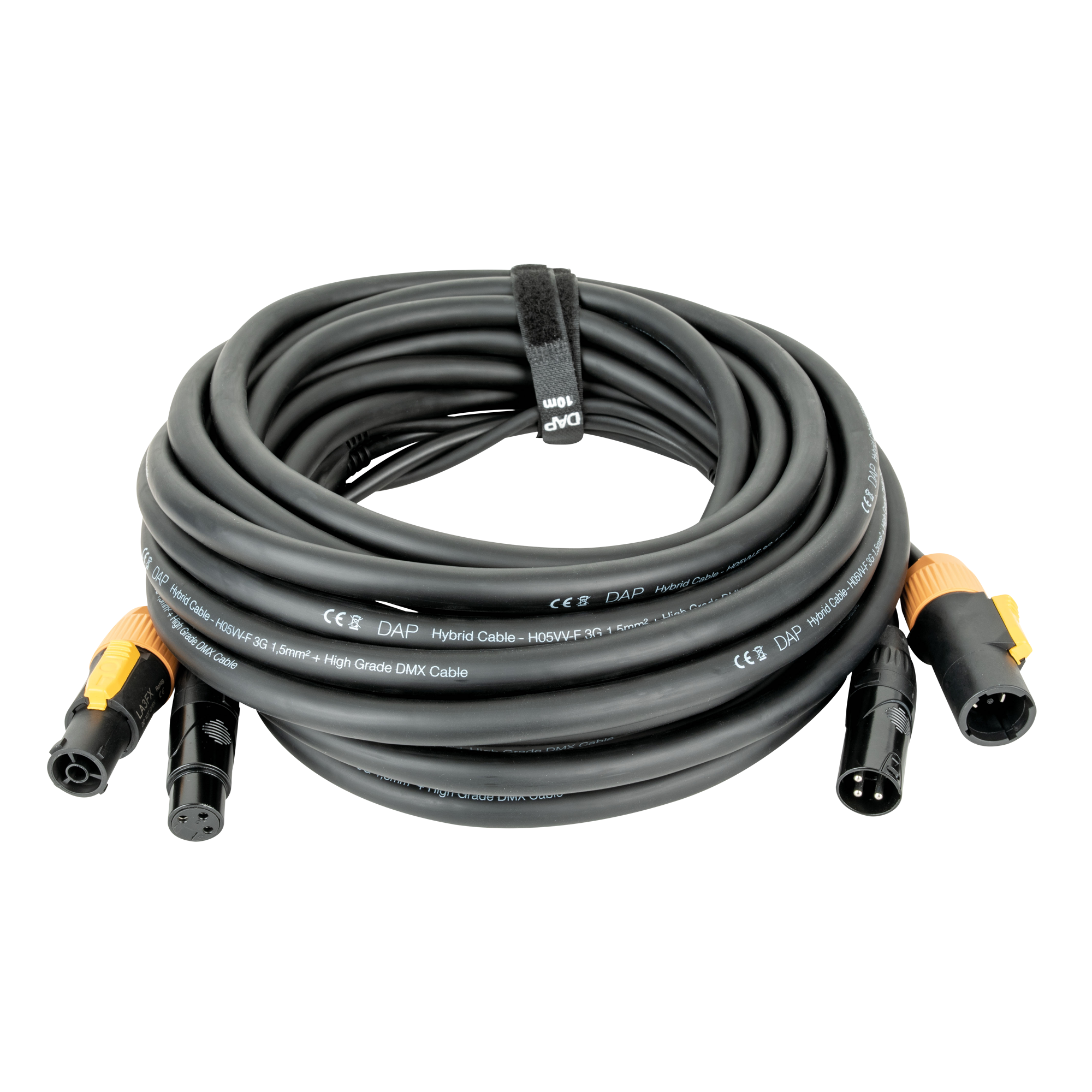 DAP FP22 Hybrid Cable - Power Pro True & 3-pin XLR - DMX / Power 10 m 10 m - colore nero