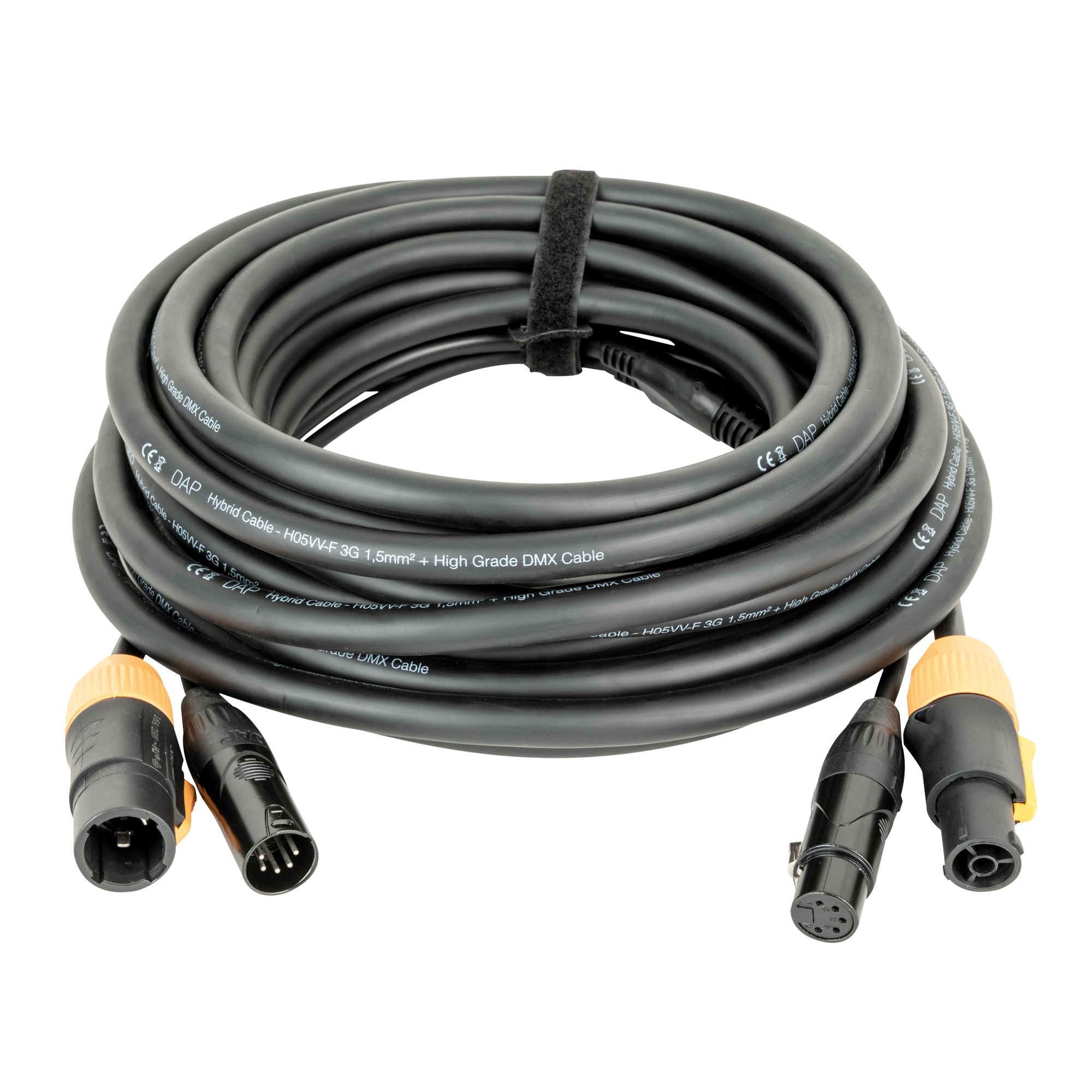 DAP FP23 Hybrid Cable - Power Pro True & 5-pin XLR - DMX / Power 10 m 10 m - colore nero