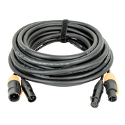 DAP FP23 Hybrid Cable - Power Pro True & 5-pin XLR - DMX / Power 15 m 15 m - nero