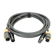 DAP FP23 Hybrid Cable - Power Pro True & 5-pin XLR - DMX / Power 6 m 6 m - nero
