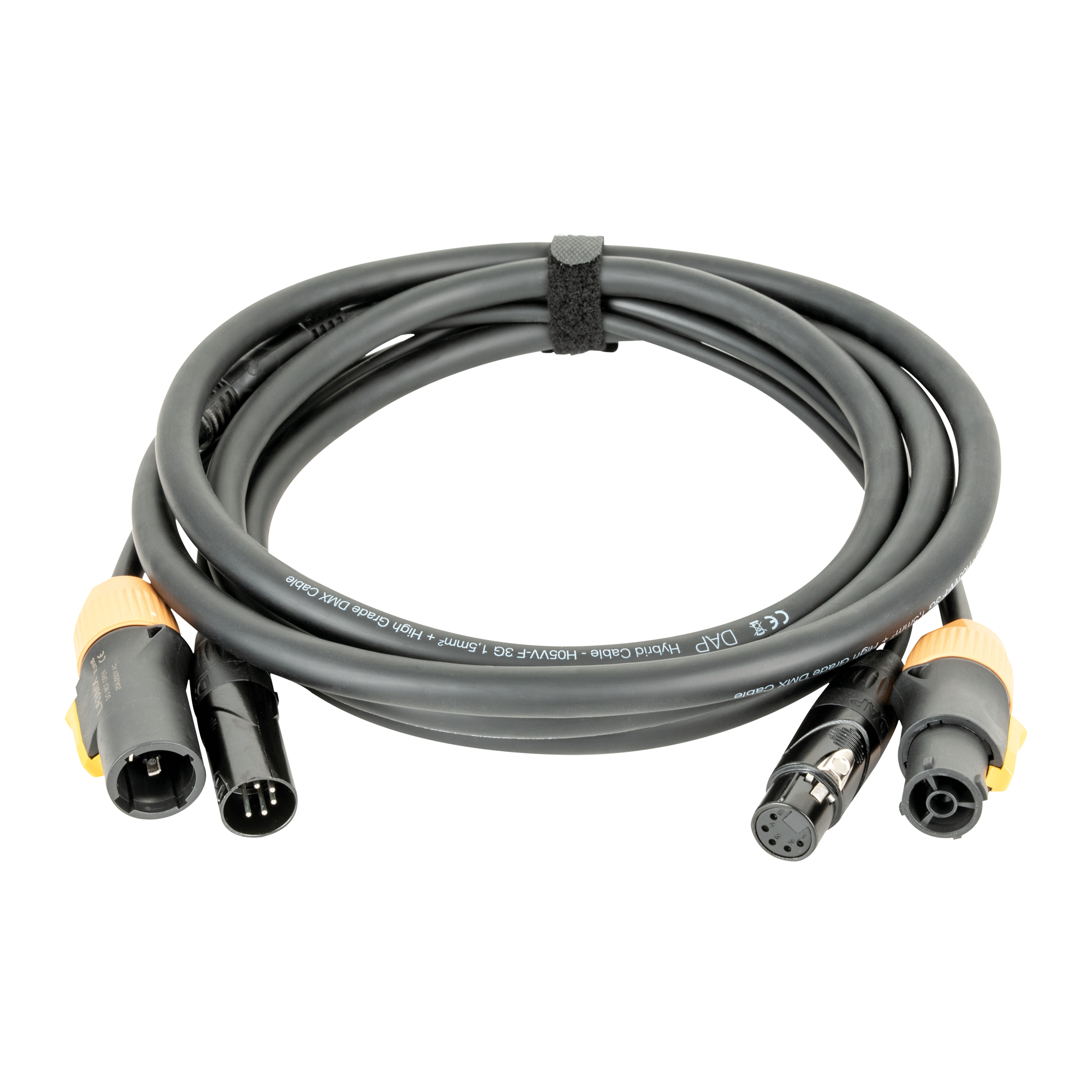 DAP FP23 Hybrid Cable - Power Pro True & 5-pin XLR - DMX / Power 6 m 6 m - nero