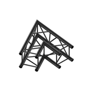 MILOS Pro-30 Square F Truss - Corner F (Prolyte Ø 27,8 mm compatible), Black QCVF20 - 60° corner - heavy duty - black - F