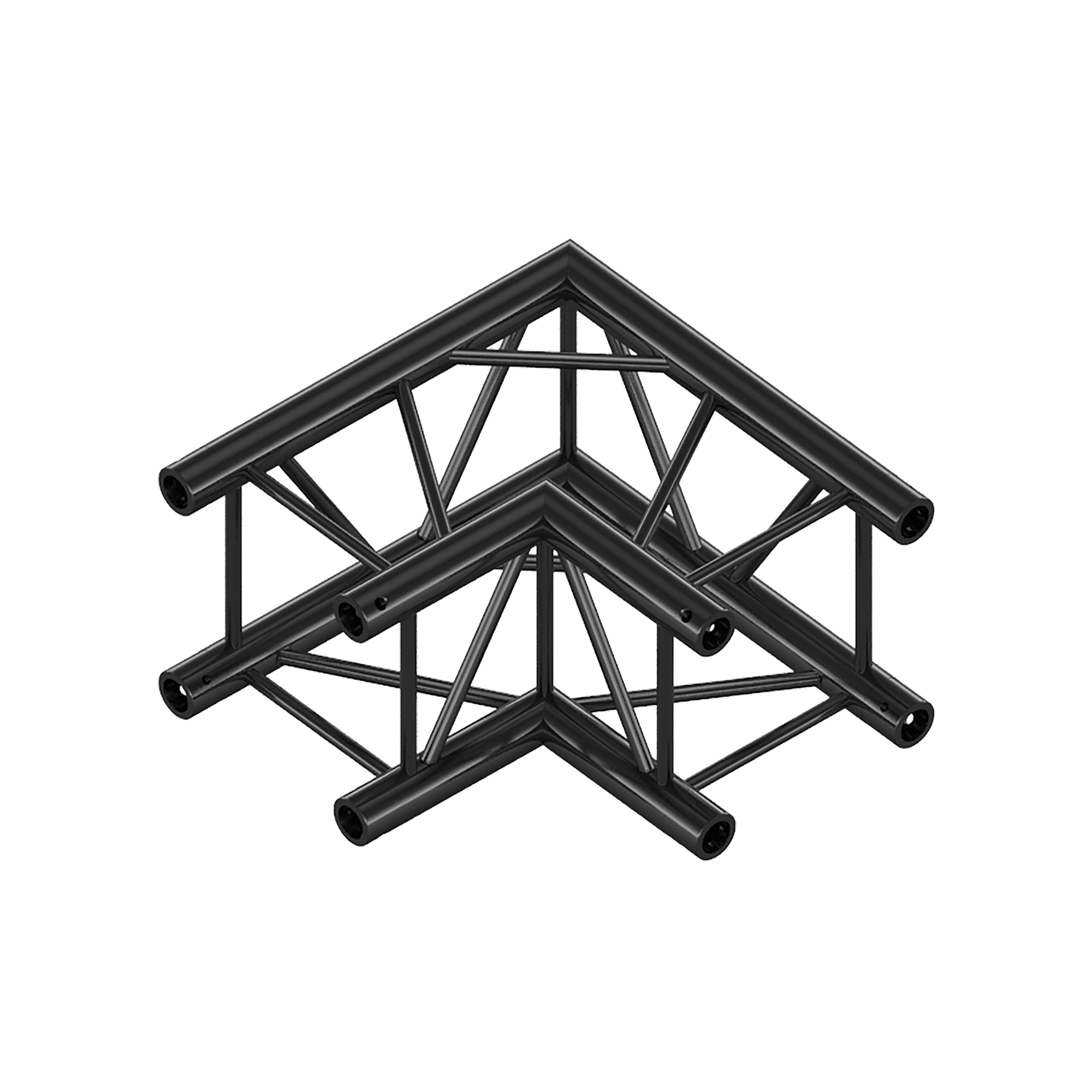 MILOS Pro-30 Square F Truss - Corner F (Prolyte Ø 27,8 mm compatible), Black QCVF21 - 90° corner - heavy duty - black - F