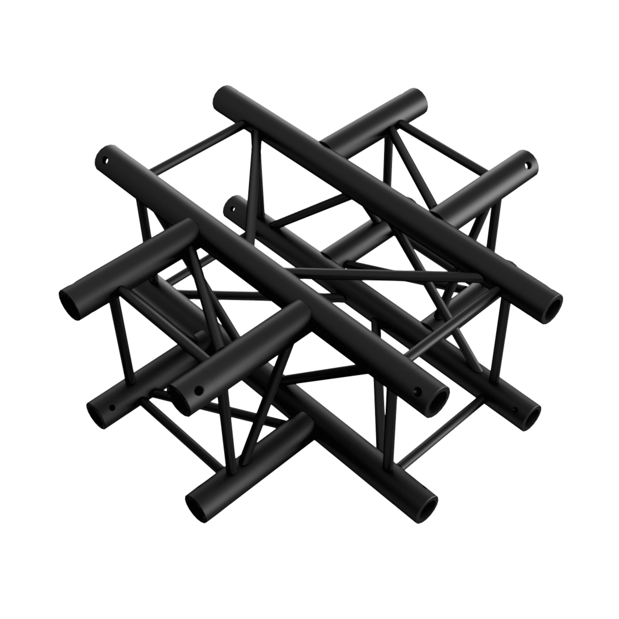 MILOS Pro-30 Square F Truss - 4-way F (Prolyte Ø 27,8 mm compatible), Black QCF41 - 90° corner - black