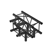 MILOS Pro-30 Square F Truss - T-cross + Down 4-way F (Prolyte Ø 27,8 mm compatible), Black QLV40 - 90° corner - heavy duty - black - F