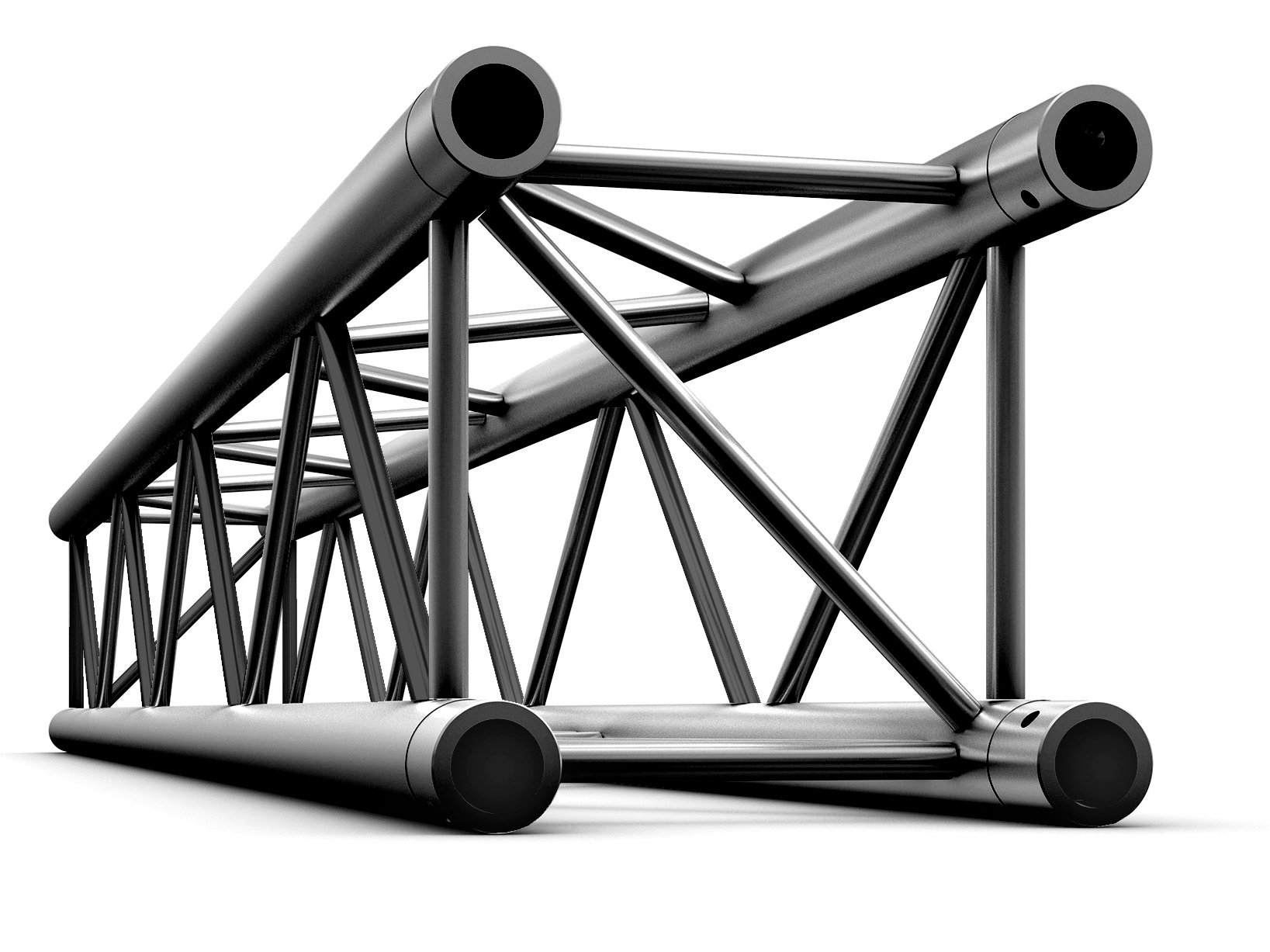 MILOS Pro-30 Square F Truss - Straight F (Prolyte Ø 27,8 mm compatible), Black, 1.000mm QTF1000 - 1000 mm - black