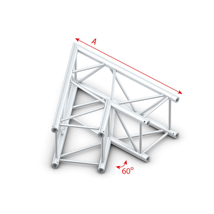 MILOS Pro-40 Square F Truss - Corner - Heavy Duty F (Prolyte Ø 27,8 mm compatible) QCLF20 - angolo da 60° - F