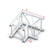 MILOS Pro-40 Square F Truss - Corner - Heavy Duty F (Prolyte Ø 27,8 mm compatible) QCLF21 - angolo da 90° - F