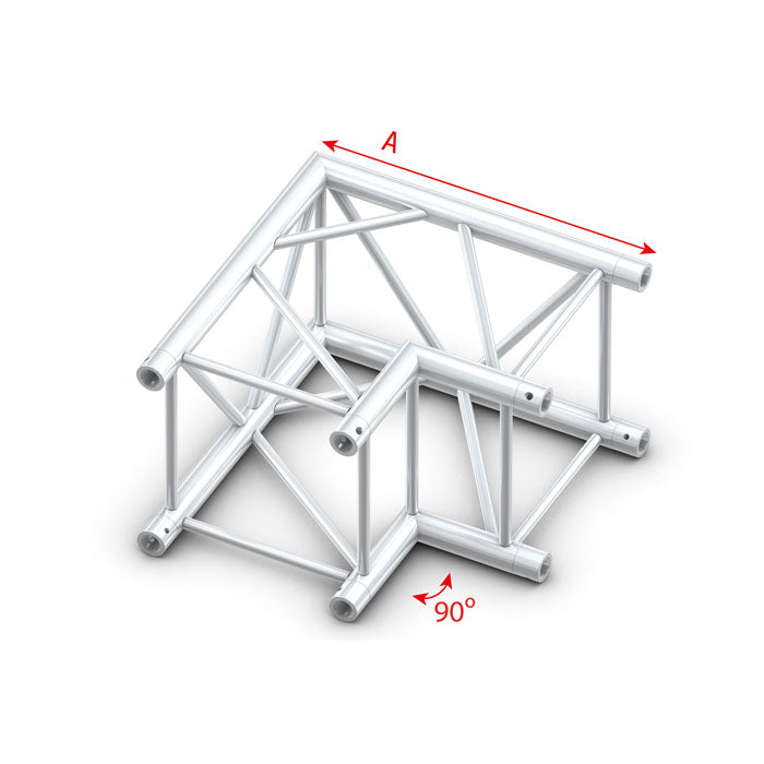 MILOS Pro-40 Square F Truss - Corner - Heavy Duty F (Prolyte Ø 27,8 mm compatible) QCLF21 - angolo da 90° - F