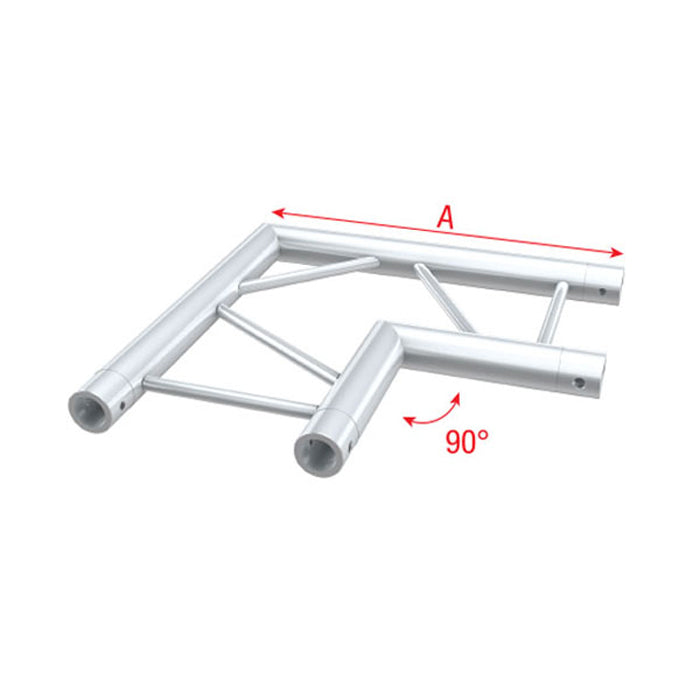 MILOS Pro-30 Step F Truss - Corner F (Prolyte Ø 27,8 mm compatible) HF21 - angolo da 90° - horizontal - F