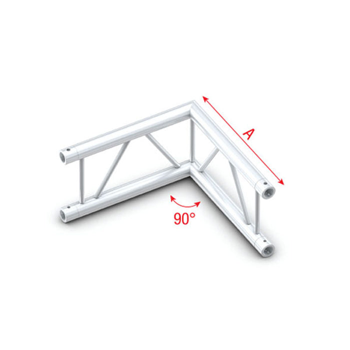 MILOS Pro-30 Step F Truss - Corner F (Prolyte Ø 27,8 mm compatible), Silver VF21 - angolo da 90° - vertical - F