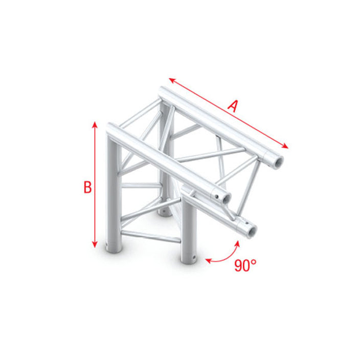 MILOS Pro-30 Triangle F Truss - Corner apex down F (Prolyte Ø 27,8 mm compatible) ACF25 - angolo da 90° - F