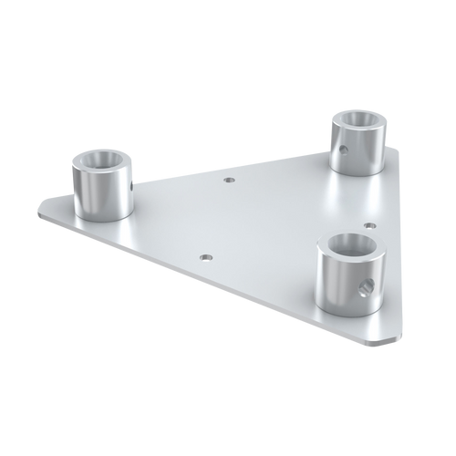 MILOS Pro-30 Triangle F Truss - Triangle Base Plate Female F (Prolyte Ø 27.8 mm compatible), Silver FWPT - F