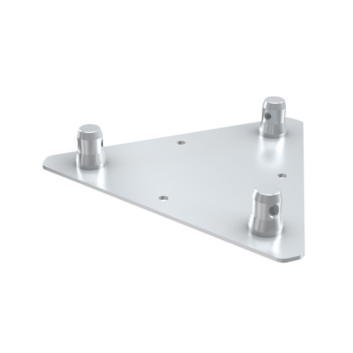 MILOS Pro-30 Triangle F Truss - Triangle Base Plate Male F (Prolyte Ø 27,8 mm compatible), Silver FWPTC - F