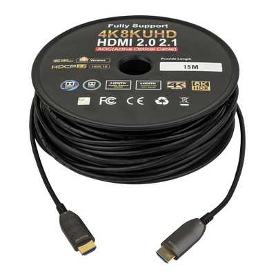 DAP HDMI 2.1 AOC 8K Fibre Cable- 15 m 15 m - placcato oro