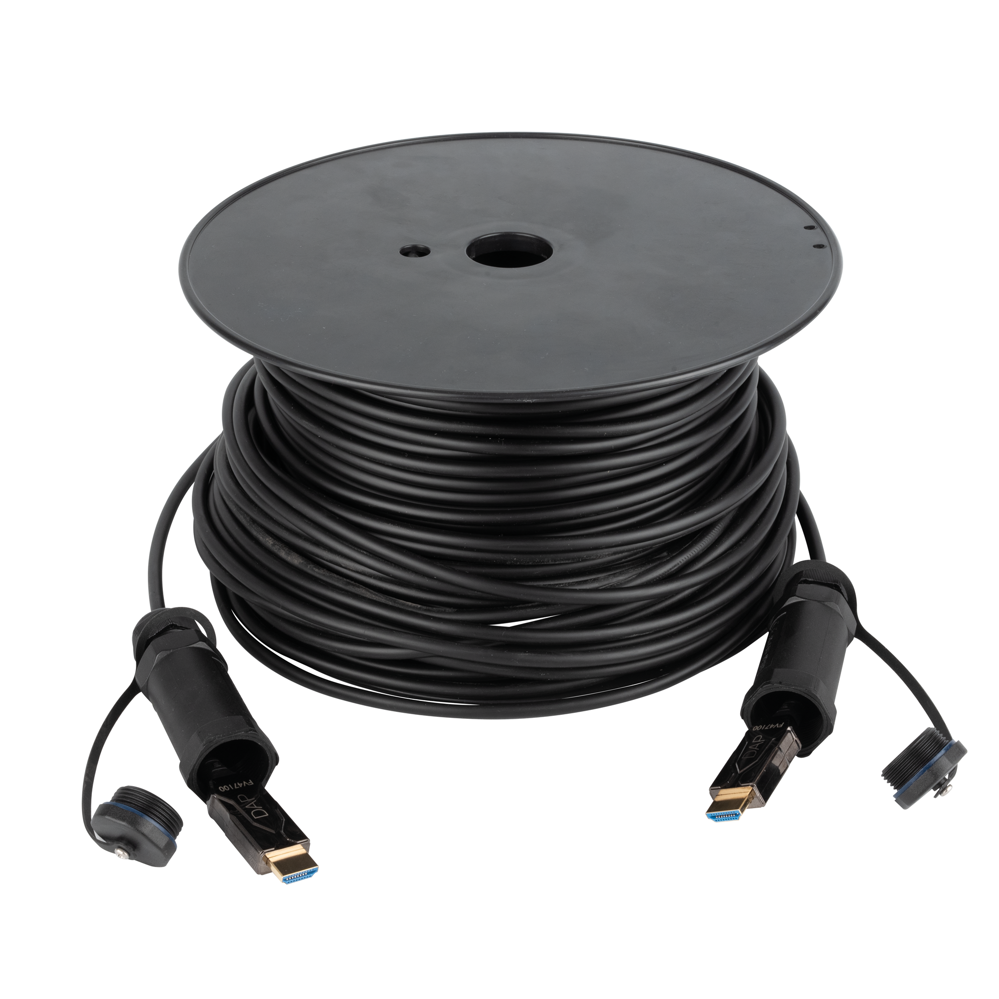 DAP Armoured HDMI 2.1 AOC 8K Fibre Cable 100 m - Armoured - gold plated 100 m - Armato - placcato oro