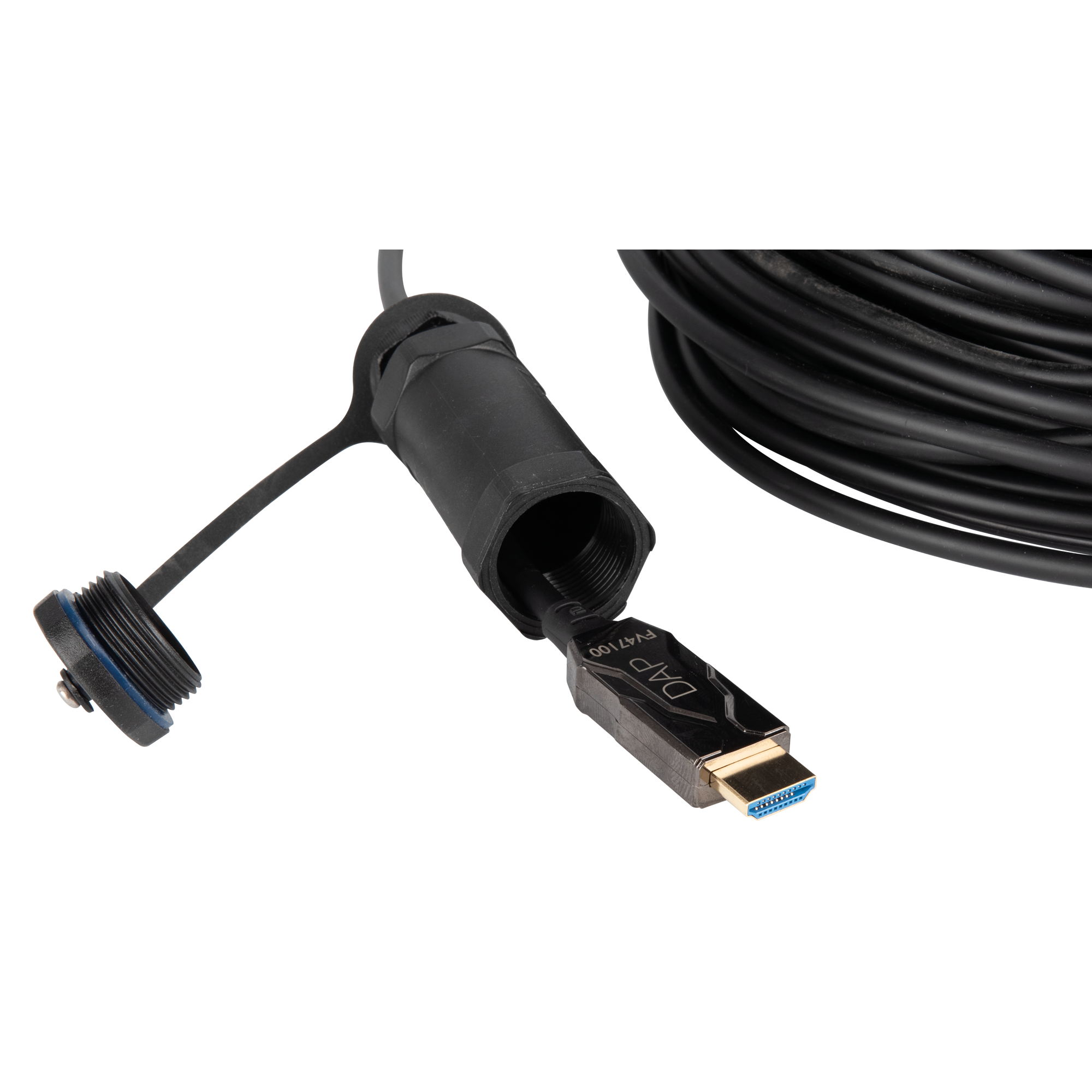 DAP Armoured HDMI 2.1 AOC 8K Fibre Cable 100 m - Armoured - gold plated 100 m - Armato - placcato oro