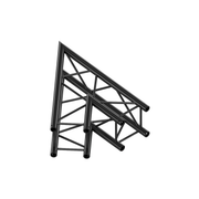 MILOS Pro-30 Square G Truss - Corner - Heavy Duty G (Global & Euro Ø 29,0 mm compatible), Black QCVU19 - 45° corner - heavy duty - black - G