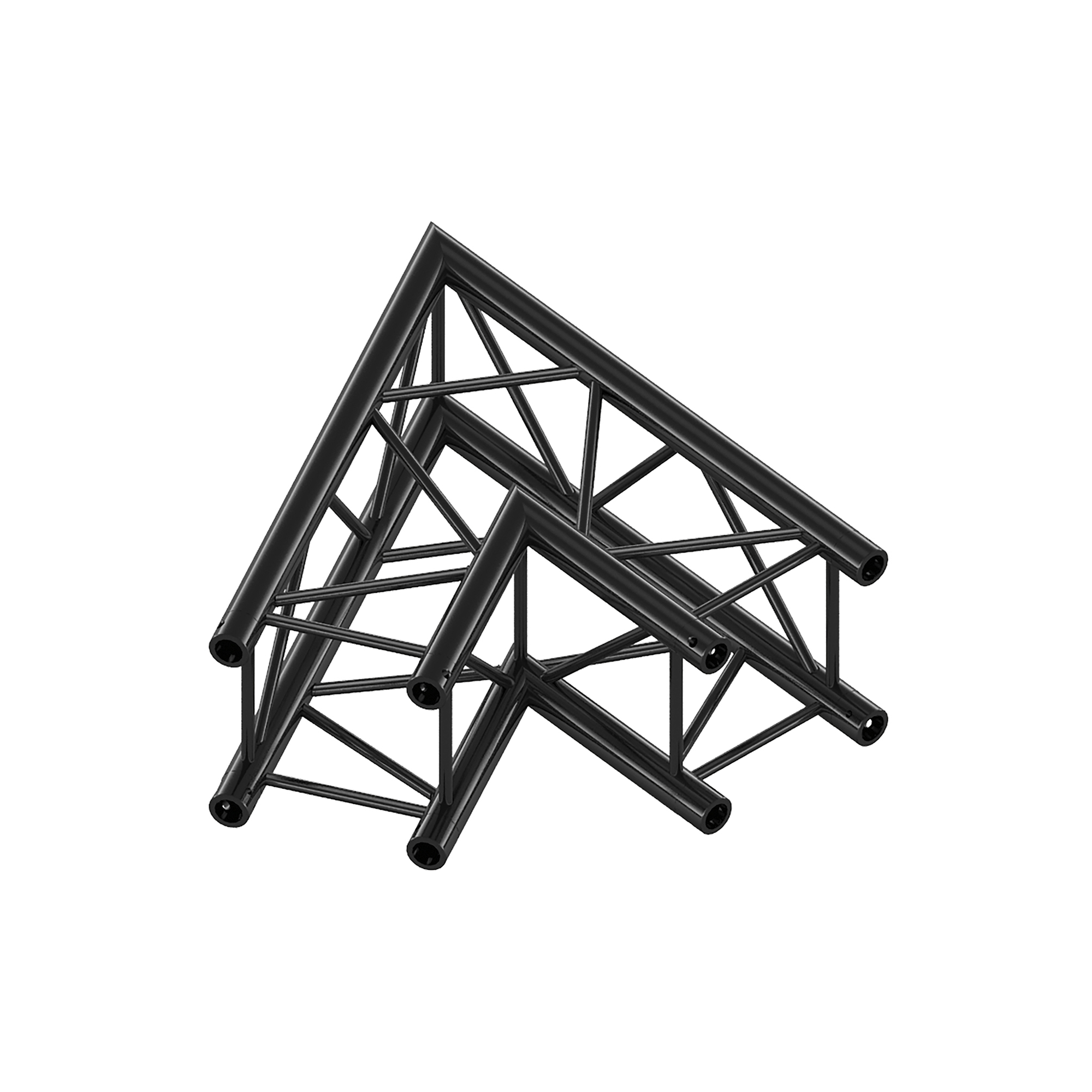 MILOS Pro-30 Square G Truss - Corner - Heavy Duty G (Global & Euro Ø 29,0 mm compatible), Black QCVU20 - 60° corner - heavy duty - black - G