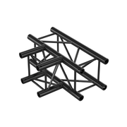 MILOS Pro-30 Square G Truss T-Cross 3-way G (Global & Euro Ø 29,0 mm compatible), Black QTVU35 - 90° corner - heavy duty - black